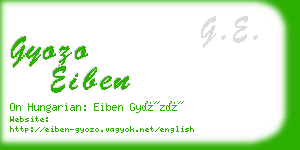 gyozo eiben business card